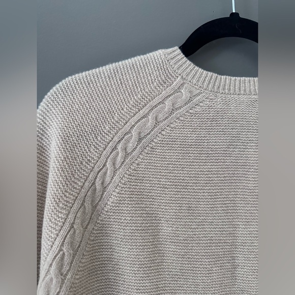 TABITHA WEBB womens M Tan Lambswool Cardigan SWEATER Multi Buttons Preppy Artsy - Picture 10 of 11